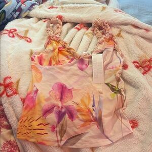 Urban Outfitters Out from Under Pink Floral Tank Top